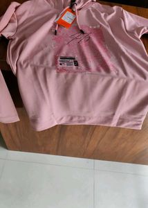 Pink Graphic Print Hoodie