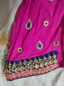Vibrant Pink salwar suit with Sequins