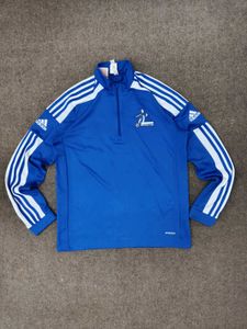 Adidas Blue 1/4 Zip Football Training Top