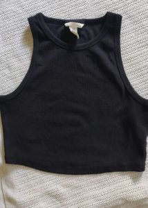 H&amp;M Ribbed Cropped Tank Top
