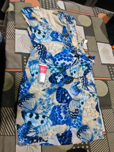 Beautiful Butterfly Print Dress and facewash free