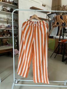 Striped Wide-Leg Pants