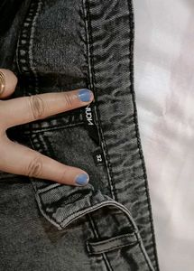 Grey Wash Cargo Jeans