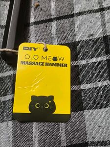 Cute Black Cat Plush massage hammer