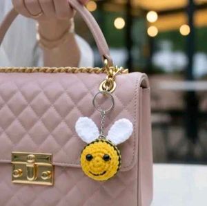 Cute Crochet Bee Keychain