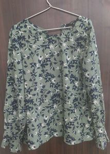 Green Floral vero moda Print Blouse