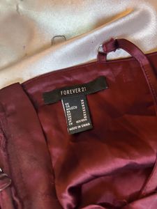 Satin Cami Top - Maroon