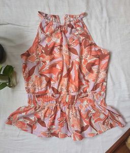 Nine West Floral Print Halter Top