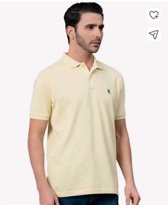 Men's Light Yellow Polo T-Shirt