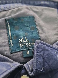 Blue Arrow Print Casual Shirt