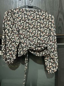 Floral Cinched Top