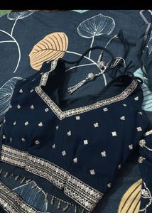 Elegant Navy Blue Lehenga Choli