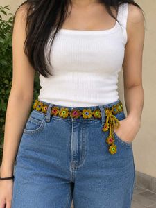 Boho Floral Crochet Belt