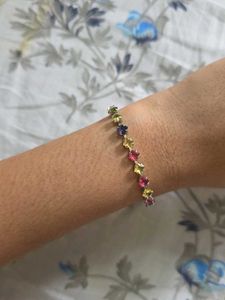 tennis Sparkling Multi-color Gemstone Bracelet