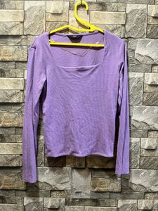Lavendar Knit long sleeves top