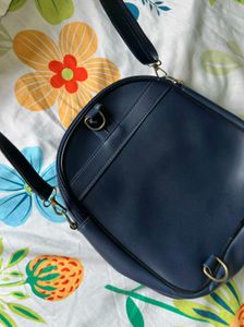 Cute Bunny Face Navy Blue Crossbody Bag
