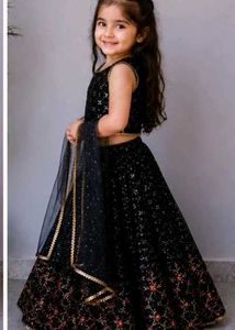 Sparkling Black Lehenga Choli for Girls