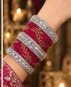 Exquisite Bridal Bangles and Earrings Set