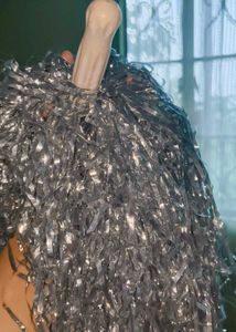 Sparkling Tinsel Centerpiece pom po