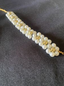Pearl and Gold Daisy Bracelet
