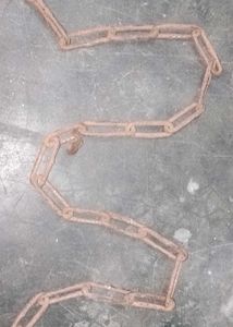 Three Vintage Solid Metal Iron Locking Chain