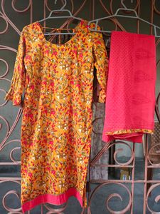 Very Soft Cotton Kurta And Dupatta