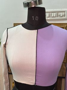 Color Block Crop Top