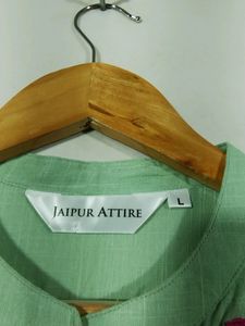 Jaipur Attire Green Embroidered Kurti (Women)