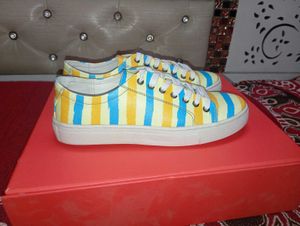 CLOG LONDON men's yellow &amp; turquoise blue