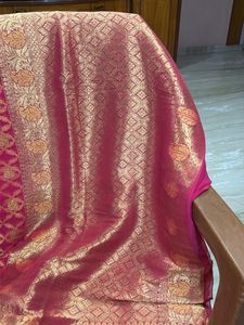 Vibrant Pink Banarasi Silk Saree