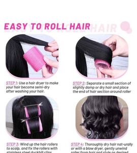 Pink Self-Grip Hair Rollers