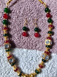 Traditional Indian Necklace &amp; Earring Set❤️