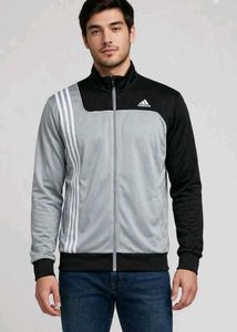 Adidas Track Jacket in stylish black & grey