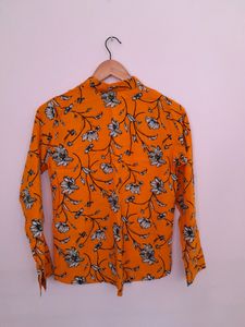 Floral Print Button-Down Top
