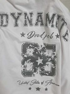 White "Dynamite" Graphic T-Shirt