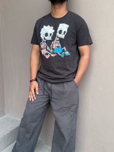 Bart Simpson Skeleton Graphic T-Shirt