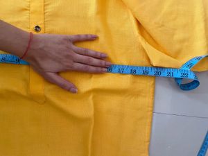Men's Yellow Kurta with White Pajama Set