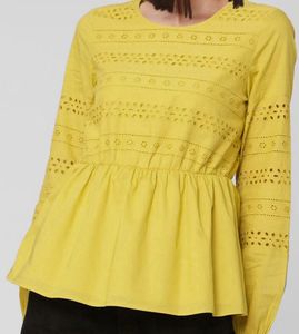 Vero Moda - Schiffli Embroidered Peplum Top
