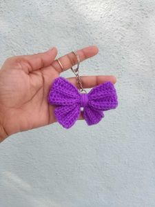 Crochet Bow Keychain