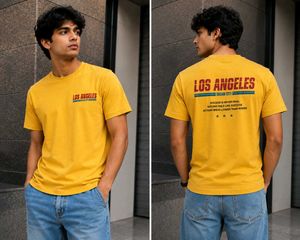 Brand GASOLINE Yellow Los Angeles T-Shirt