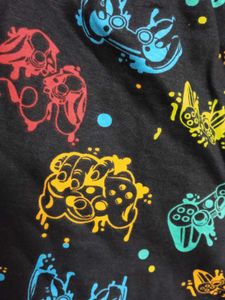 Funky Controller Print Pajama Shorts