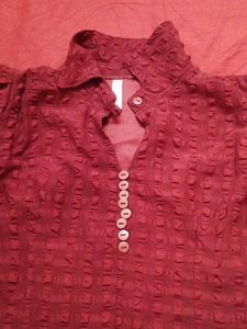 Maroon Textured top