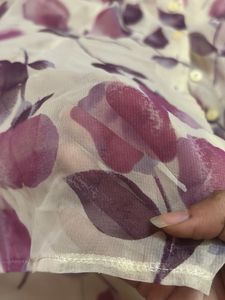 Floral See-Through Formal Shirt