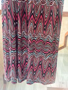 Bohemian Maxi Skirt with Abstract Print