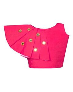 Pink Mirror Work Blouse