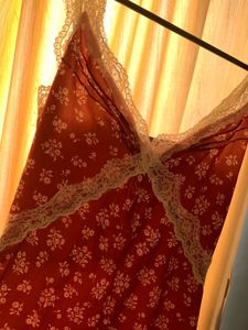 Savana floral print red dress