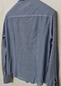 Guess Vintage Blue Striped Button-Up Shirt