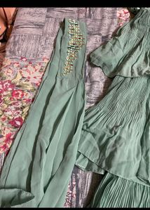 mermaid kurta set with mirror work