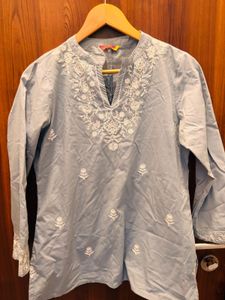 Embroidered Blue Kurta