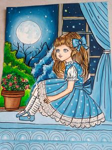 Charming Girl by The Window Artwork